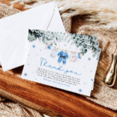 Blue Santa Baby Weihnachtsdusche Danke Einladung