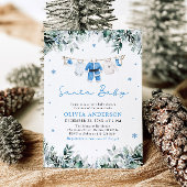 Blue Santa Baby Weihnachtskleidung Kinderdusche Einladung