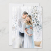 Blue Santa Baby Weihnachtskleidung Kinderdusche Einladung (Rückseite)