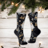 Blue Santa Christmas Design Athletic Crew Socks Socken