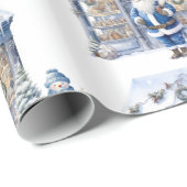 Blue Santa Claus Geschenkpapier (Rolleneckpunkt)