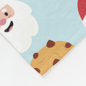 Blue Santa Milk und Cookies Fleece Blanket (Ecke)