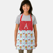 Blue Santa Milk und Cookies Schürze, Kleine Schürz Schürze (Insitu)