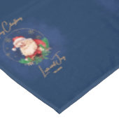 Blue Santa Pattern Skandinavien Weihnachten Tischdecke (Schrägansicht)