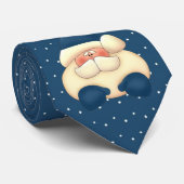 Blue Santa Polka Dot Holiday Krawatte (Gerollt)