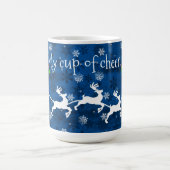 Blue Santa's Sleigh and Rentier Coffee Tasse (Mittel)