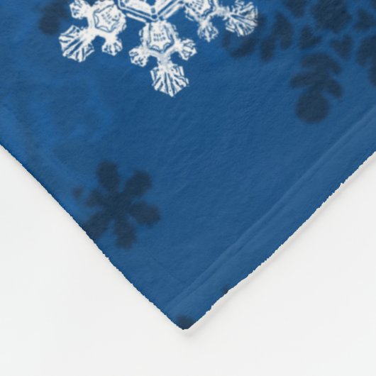 Blue Santa's Sleigh und Rentier Fleece Blanket (Ecke)