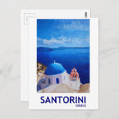 Blue Santorini, Griechenland - Blick von Oia Postkarte (Vorne/Hinten)