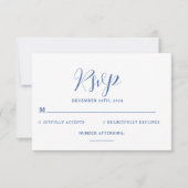 Blue Santorini Griechenland Hochzeit in Urlaubsort RSVP Karte (Vorderseite)