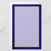 Blue Saphire Fine Lined Stationery Briefpapier (Vorne/Hinten)