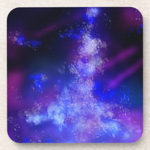 Blue Saphire Night Sky Plastic Getränkeuntersetzer