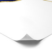 Blue Sapphire and Gold Driving Agate Art Poster (Ecke)