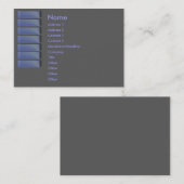 Blue Sapphire Business Card Visitenkarte (Vorne/Hinten)