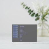 Blue Sapphire Business Card Visitenkarte (Stehend Vorderseite)