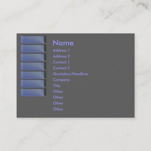 Blue Sapphire Business Card Visitenkarte (Vorderseite)