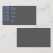 Blue Sapphire Business Card Visitenkarte (Vorne/Hinten)