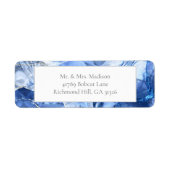 Blue Sapphire Gemstone Rücksendeadressen-Aufkleber (Vorne)