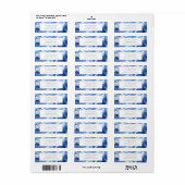 Blue Sapphire Gemstone Rücksendeadressen-Aufkleber (Vorne)