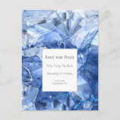 Blue Sapphire Gemstone Save the Date Postkarte (Vorderseite)