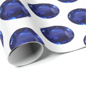 Blue Sapphire Geschenkpapier (Rolleneckpunkt)