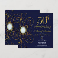 Blue Sapphire & Gold Diamond 50 50 Jahre