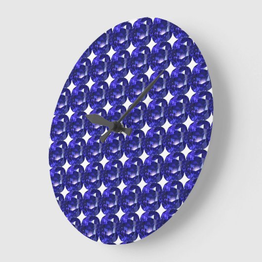 Blue Sapphire Große Wanduhr (Winkel)