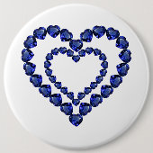 Blue Sapphire Heart Button (Vorderseite)