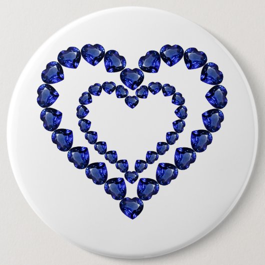 Blue Sapphire Heart Button (Vorderseite)