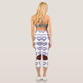 Blue Sapphire Heart Capri Leggings (Rückseite)