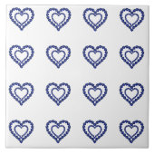 Blue Sapphire Heart Fliese (Vorderseite)