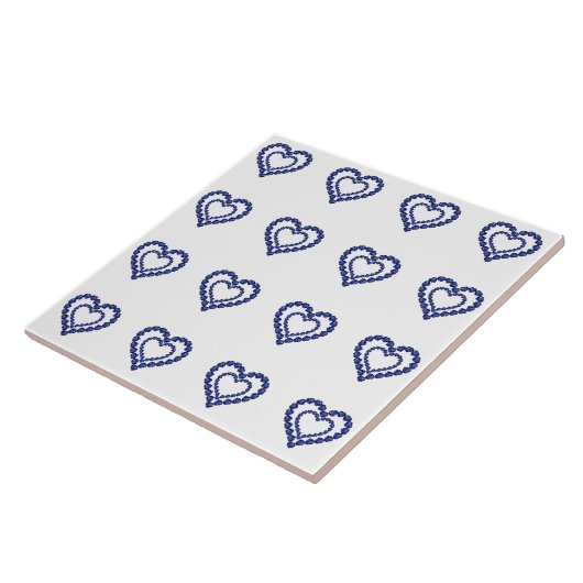 Blue Sapphire Heart Fliese (Seite)