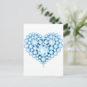 Blue Sapphire Heart Gems Postkarte (Stehend Vorderseite)