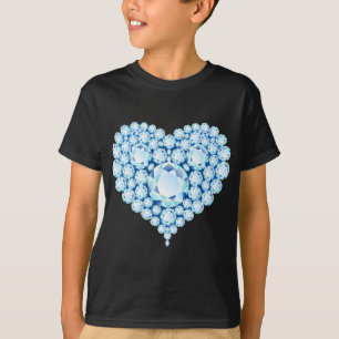 Blue Sapphire Heart Gems T-Shirt