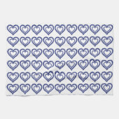 Blue Sapphire Heart Geschirrtuch (Horizontal)