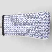 Blue Sapphire Heart Golf Headcover (Vorderseite)