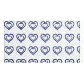 Blue Sapphire Heart Kissenbezug (Rückseite-Rechts)