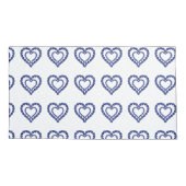 Blue Sapphire Heart Kissenbezug (Rückseite-Links)