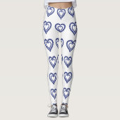Blue Sapphire Heart Leggings (Vorderseite)