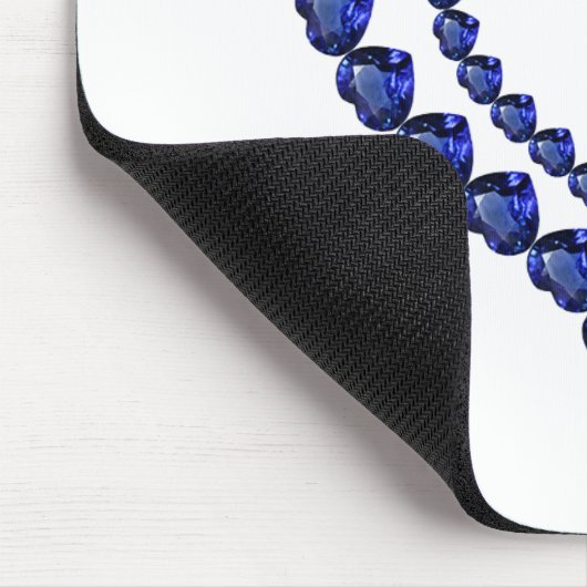 Blue Sapphire Heart Mousepad (Ecke)