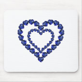 Blue Sapphire Heart Mousepad (Vorne)