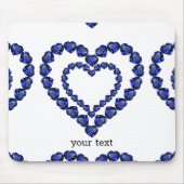 Blue Sapphire Heart Mousepad (Vorne)