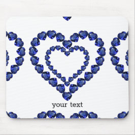 Blue Sapphire Heart Mousepad
