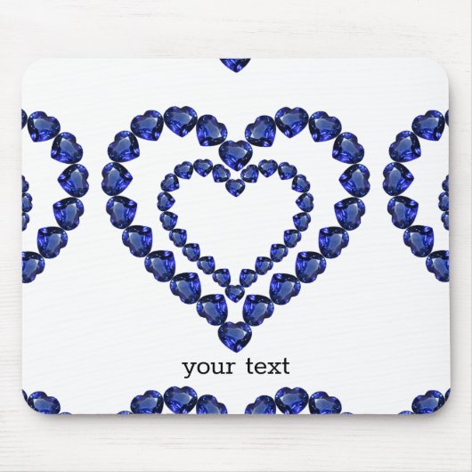 Blue Sapphire Heart Mousepad (Vorne)