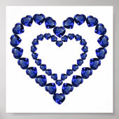 Blue Sapphire Heart Poster (Vorne)