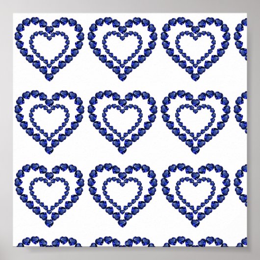 Blue Sapphire Heart Poster (Vorne)