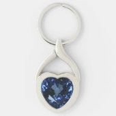 Blue Sapphire Heart Schlüsselanhänger (Vorderseite)