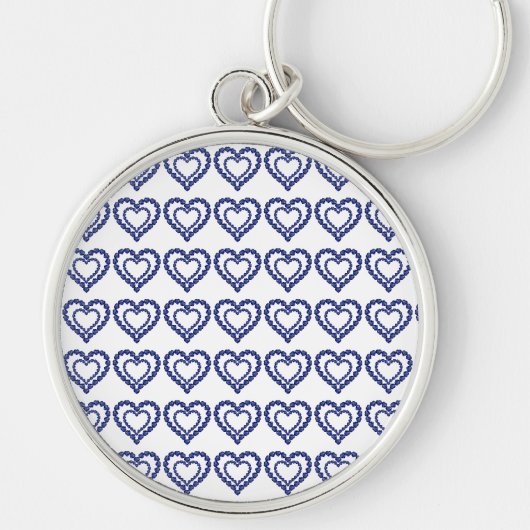 Blue Sapphire Heart Schlüsselanhänger (Vorne)