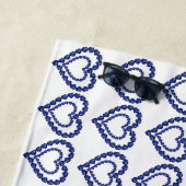 Blue Sapphire Heart Strandtuch (Beispiel)