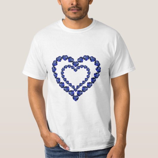 Blue Sapphire Heart T-Shirt (Vorderseite)