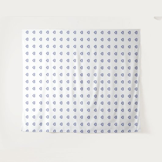 Blue Sapphire Heart Wandteppich (Vorderseite (Horizontal))